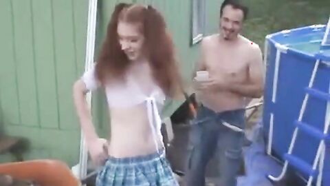Skinny Pale Redhead Crossdresser Amateur