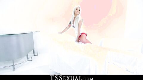 TSSexual.com - Jonah Marx drills hard at blonde tbabe Aubrey Kate's ass with no mercy