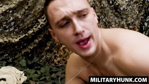 MilitaryHunk.com - Justin Lewis' flip fuck leads to intense double drilling