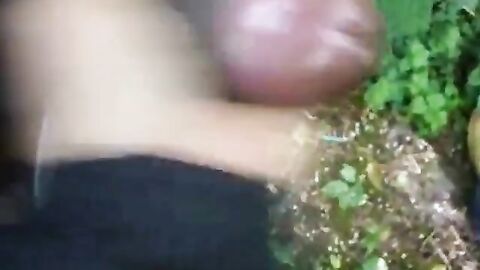 Sucking Black Cock Outdoors