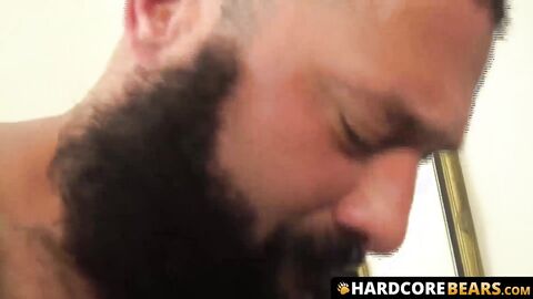HardcoreBears.com - Julian Torres blows inked daddy before bareback 3way eagerly