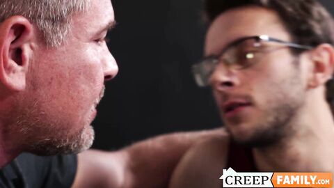 My stepdad Scott Hardy initiate to kiss me in my bedroom before fuck session