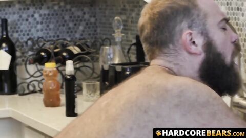 HardcoreBears.com - Hairy daddy teases chubby hunk before hardcore barebacking deeply