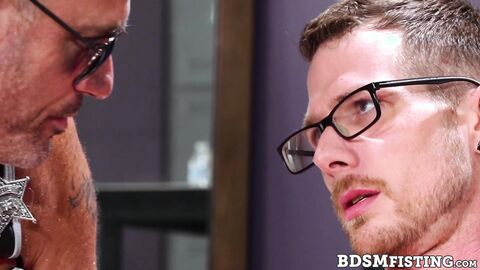 Dominant daddy D Arclyte fist fucks submissive Alex Killian