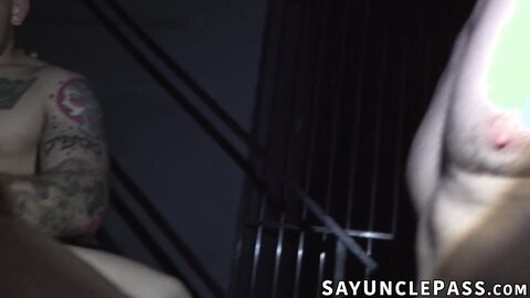 Aaron Allen job cum second when his holes are filled with fat dicks