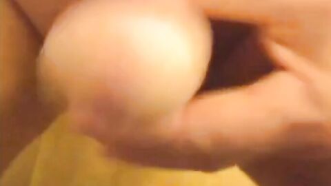 Smooth Grandpa Strokes His Uncut Cock