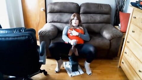 Huge Anal Toy Play for Crossdresser