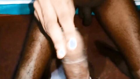 Asian Amateur Cums on His Chest