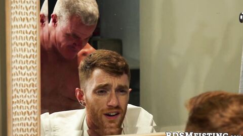 Ginger Seamus OReilly endures rough fisting by daddy Dale Savage