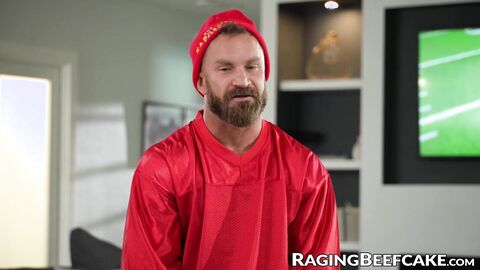 Drew Valentino and Sean Xavier bareback in an interracial orgy