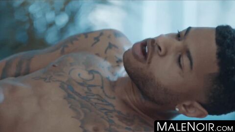 MaleNoir.com - Black youngster rimmed and ass fucked by big cocked masseur deep and r