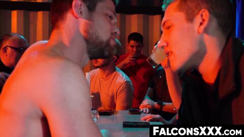 FalconsXXX.com - Gay hunks Kurtis Wolfe and Hunter Smith bareback after a wild party