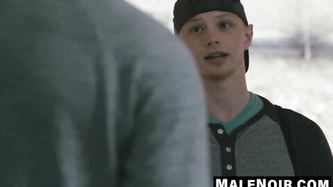 MaleNoir.com - Zach Covington's cock eating rewarded with butt punishing