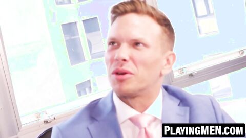 PlayingMen.com - Ethan Chase fingers and rams Sir Peter's smooth tight hole