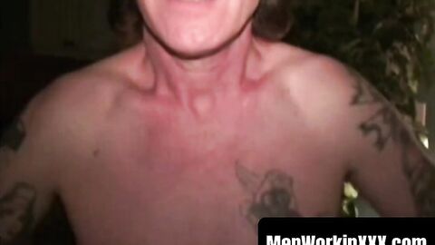 MenWorkinXXX.com - Mature deviant shows off cock before festive wanking solo