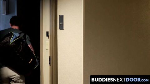 BuddiesNextDoor.com - Tattooed backdoor bandit butt fucks his boyfriend balls deep in