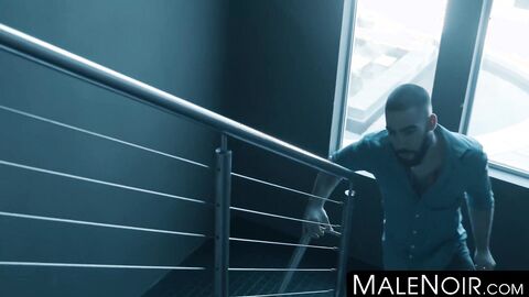 MaleNoir.com - BBC hunk has 69 rimming and anal sex with bearded Latin gay bottom har