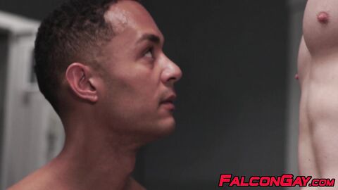 Athletic Michael Boston indulges in sweat barebacking with AJ Sloan