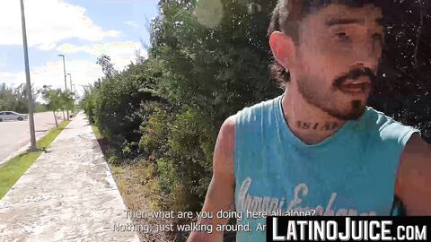 My luscious cum splatters on my body after Alberto Chimal fucks me