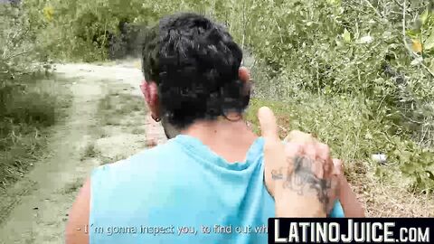 My luscious cum splatters on my body after Alberto Chimal fucks me