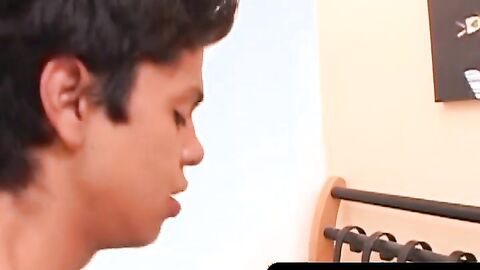 OTBXXX.com - Amateur twink bareback slams his boyfriend's ass until he shoots cum