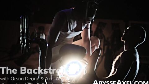 Hardcore anal fucking with gigantic toys by lustful Axel Abysse and masked Cagedjock