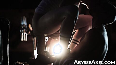 Hardcore anal fucking with gigantic toys by lustful Axel Abysse and masked Cagedjock