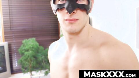 MaskXXX.com - Will's masked striptease and masturbation session with a reveal