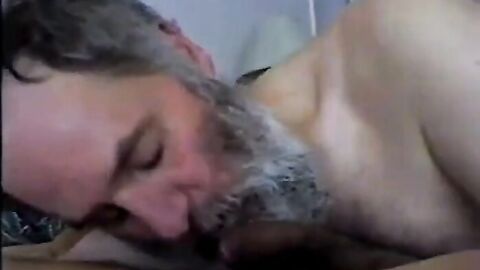 Bearded Daddy Sucks and Swallows