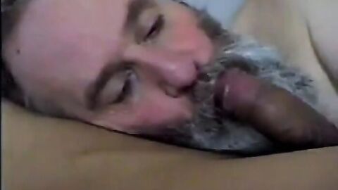 Bearded Daddy Sucks and Swallows