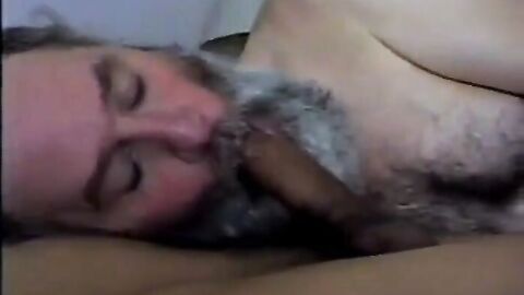 Bearded Daddy Sucks and Swallows