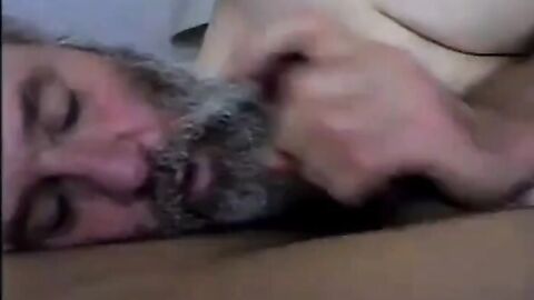 Bearded Daddy Sucks and Swallows