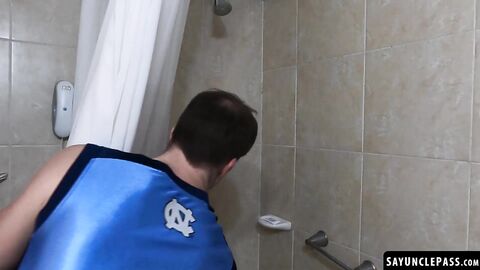 Francis and Jonas Matt take off the towel to cool down the heat