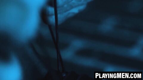 PlayingMen.com - Tony D Angelo lets Rocky Vallarta worship his cock at the glory hole