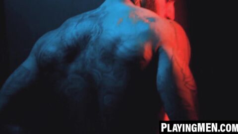 PlayingMen.com - Tony D Angelo lets Rocky Vallarta worship his cock at the glory hole