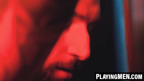 PlayingMen.com - Tony D Angelo lets Rocky Vallarta worship his cock at the glory hole