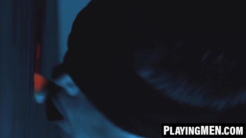 PlayingMen.com - Tony D Angelo lets Rocky Vallarta worship his cock at the glory hole