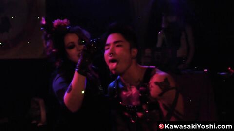 KawasakiYoshi.com - Mistress Kinako summons and torments Yoshi Kawasaki in front of a