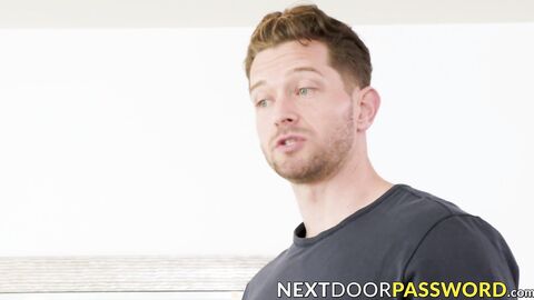 Carter Woods bareback smashes muscled hot neighbor Johnny Donovan