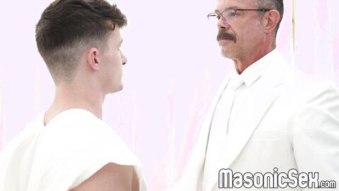 Reece Scott blows Grant Ducatis hard dick and bangs his ass