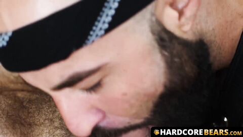 HardcoreBears.com - Inked bear Atlas Grant hard bareback banging chubby gay deeply