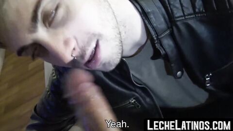 LecheLatinos.com - Handsome Latino's deepthroat blowjob and intense POV bareback fuck