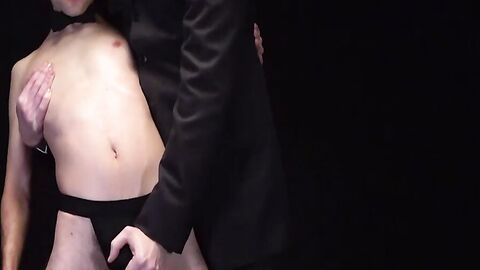 Suited Legrand Wolf shoots a massive load in a hardcore ass pounding session with hot