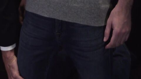 Hairy Maxx Monroe jerks dick while getting dildo fuck with suited master Matthew Figa