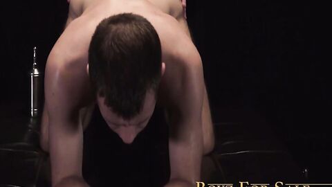 Hairy Maxx Monroe jerks dick while getting dildo fuck with suited master Matthew Figa