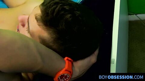 BoyObsession.com - Big cock Kyler and Ryan Sharp's twink sex at home for jizzshot