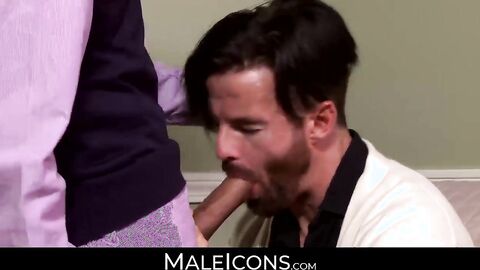 MaleIcons.com - Hairy guy Brendan Patrick's adoration for Rodney Steele's massive coc