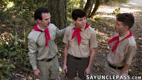 Grey Gold offers his ass to his scoutmasters to earn the badge