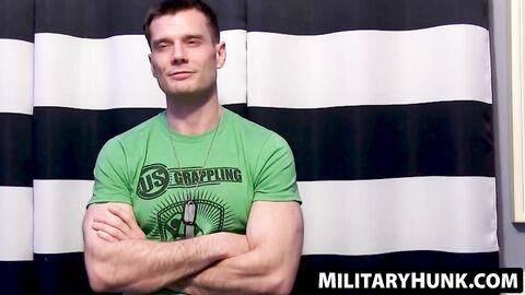 MilitaryHunk.com - James Drake's horny solo masturbation on camera