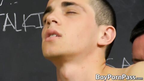 Teacher gives his twink student a valuable anal sex lesson